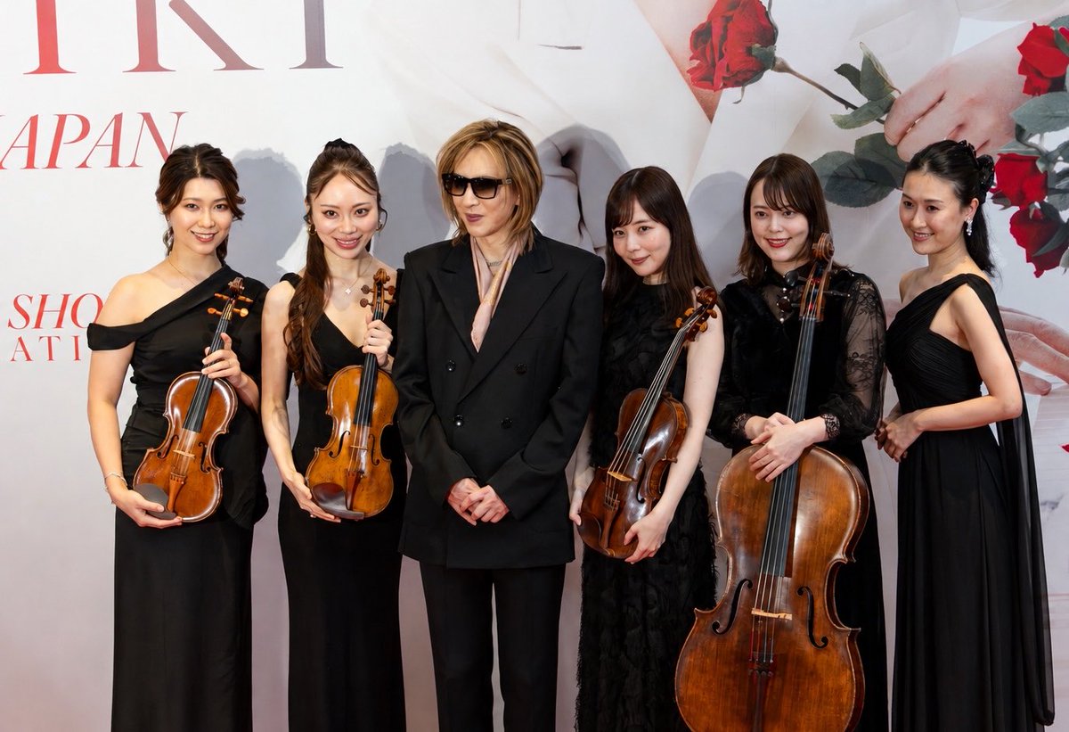 ShukO___violin's tweet photo. 『EVENING／BREAKFAST with YOSHIKI 2026 in TOKYO JAPAN』100th ANNIVERSARY
ストリングスでご一緒させていただきました🎻
気づけば私たちも軽く50公演ほどご一緒させていただいていました…
毎回挑戦し続けているYOSHIKIさん、今回も盛り沢山で豪華な贅沢ステージでした🌹ありがとうございました✨ https://t.co/kzTD29dGEG