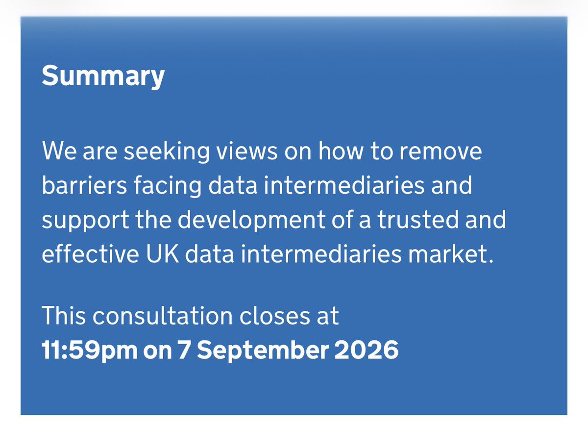 Artemisfornow's tweet photo. 🚨 Shhhh …. They don’t really want you to pick up on this yet.

The government is constructing the legal and technical framework for authorised 3rd parties including autonomous AI agents, to access, combine and act upon personal data held about YOU across different parts of the economy.

Government explicitly sees a personal data store containing information brought together from multiple sources. AI will control access to that information, handle your consent preferences and interpret the data about you! 

So things like healthcare, financial services, retail purchases, smartphones, apps, social media, wearables, loyalty cards etc AND your personal carbon footprint.

They say it won’t erode consent but that isn’t what this framework will ban. It does not prevent the STATE accessing data where it has given itself a statutory power to do so.

Hello life by Digital ID permission! I knew you’d have to show yourself soon. And you have 🚨

The consultation you didn’t  even know was happening closes on the 7th September! You do now! make your feelings known. Link in thread.