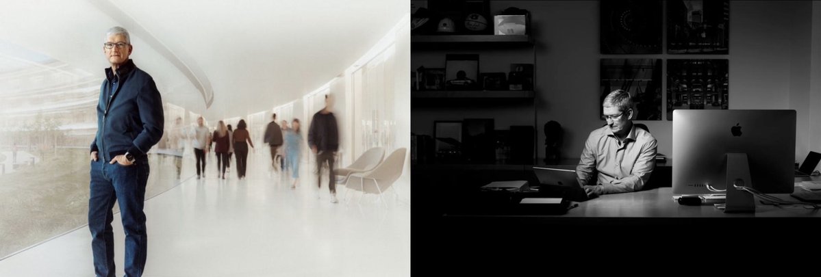 javilosana's tweet photo. Tim Cook, que suele levantarse entre las 4:00 y las 5:00 de la mañana (hora de Cupertino), ya está viviendo su último día como CEO de Apple. https://t.co/R6dOksqx0h