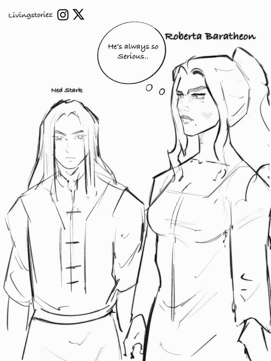 Livingstoriez's tweet photo. Fem Robert and Ned art! #asoiaf https://t.co/YfC3VvKqyS