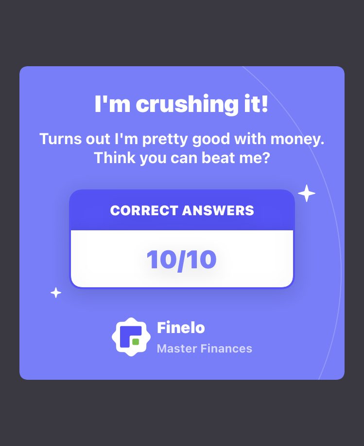 DRuth62's tweet photo. The best returns start with knowledge.
Learning making smarter money decisions with Finelo 💰
#Finelo #FinancialJourney https://t.co/PpDcFLv9I1