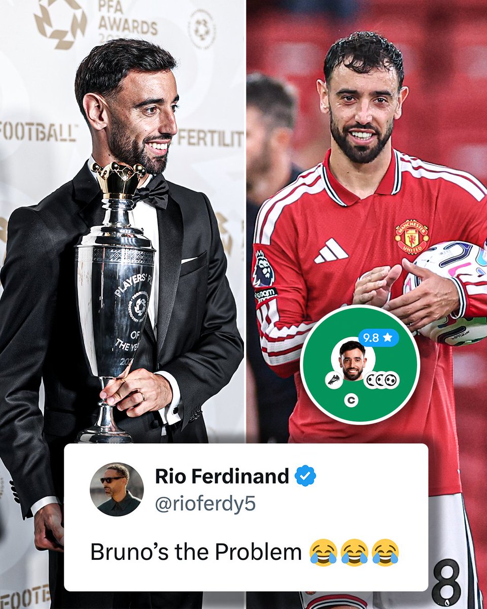 ESPNUK's tweet photo. What a week for Bruno "The Problem" Fernandes 😅🔥 https://t.co/h5CzAgcGXa