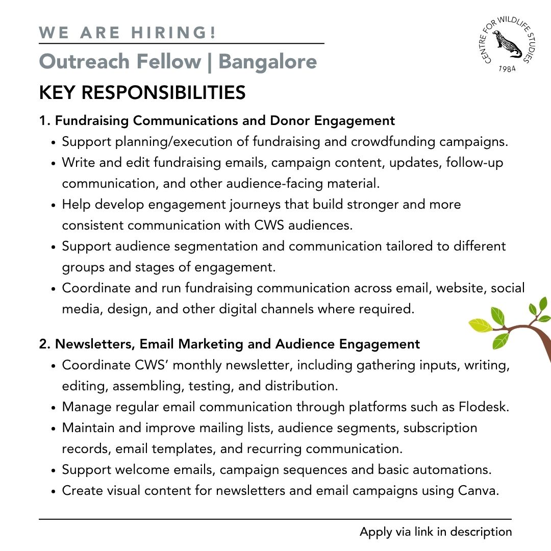cwsindia's tweet photo. We’re hiring an Outreach Fellow to join CWS. If you’re early in your career and interested in fundraising, email marketing, audience engagement, and using technology and AI for outreach, apply at https://t.co/o2azxYQKAo
#Job #Career #Opportunity #Hiring https://t.co/SdFiqwRvs5