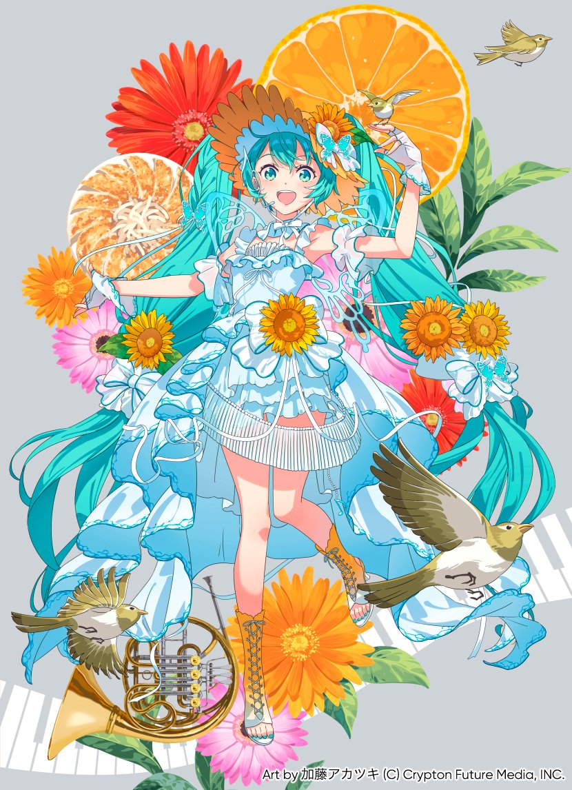 AkatsukiKatoh's tweet photo. #初音ミク誕生祭2026 ということでこちらは没になったグレーverのマジカルミライ浜松記念ビジュアル。密かに気に入っていたので、某社のパンフレットに使っていただけて感謝です。マジカルミライは終わってしまいましたが、浜松のコラボイベントは9月30日まで開催中ですのでよろしくお願いします！
https://t.co/6YQ6aSgigf