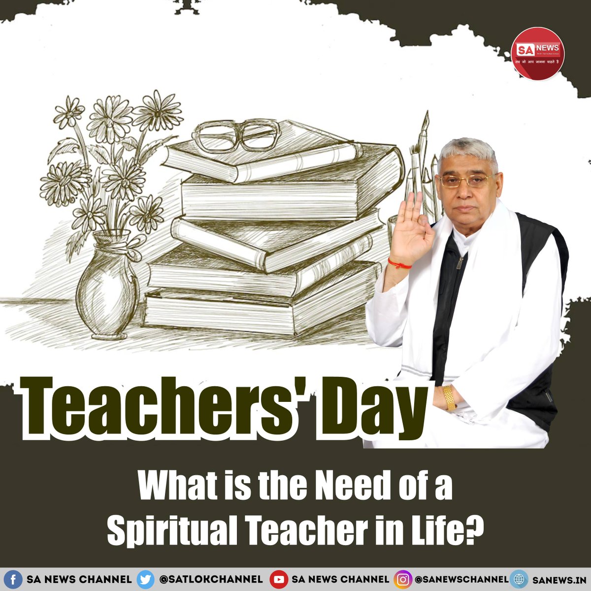 SatlokChannel's tweet photo. Teachers’ Day 2026 will be observed in India on 5 September, commemorating the birth anniversary of Dr. Sarvepalli Radhakrishnan, the country’s second President and a respected scholar and teacher. Teachers shape students through knowledge, guidance and character-building. But the article also explores another dimension of teaching—the role of a True Spiritual Teacher in guiding a person towards righteous living, spiritual knowledge and salvation. According to the article’s spiritual perspective, true knowledge should be based on Holy Scriptures and help individuals understand the purpose of human life. This Teachers’ Day, appreciate your teachers and explore the deeper meaning of knowledge, guidance and spiritual learning: https://t.co/JMneLgY2co | Read on Instagram: Link in Bio

#TeachersDay2026 #TeachersDay #Education #SpiritualKnowledge