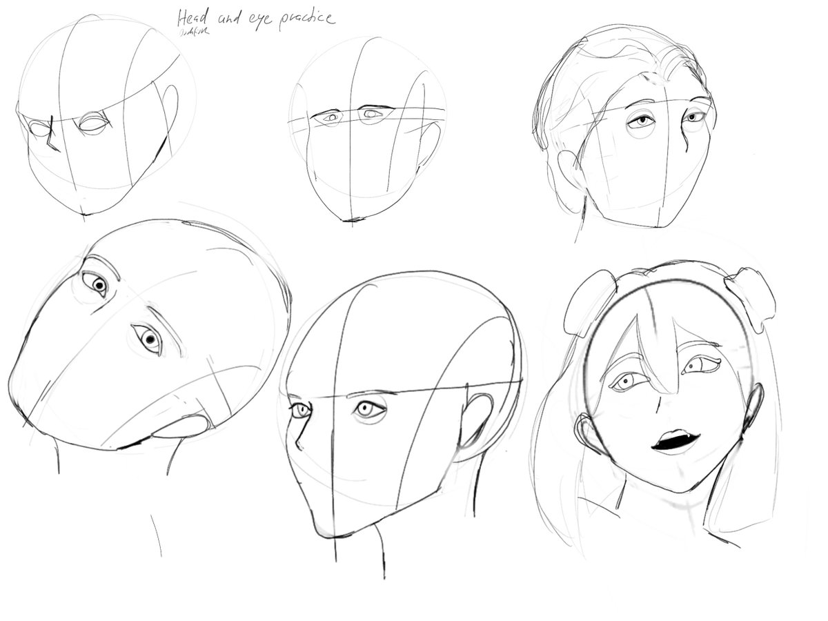 Backfisch121's tweet photo. Head and eye drawing practice 
#Art #aketch https://t.co/OHljhppCWr