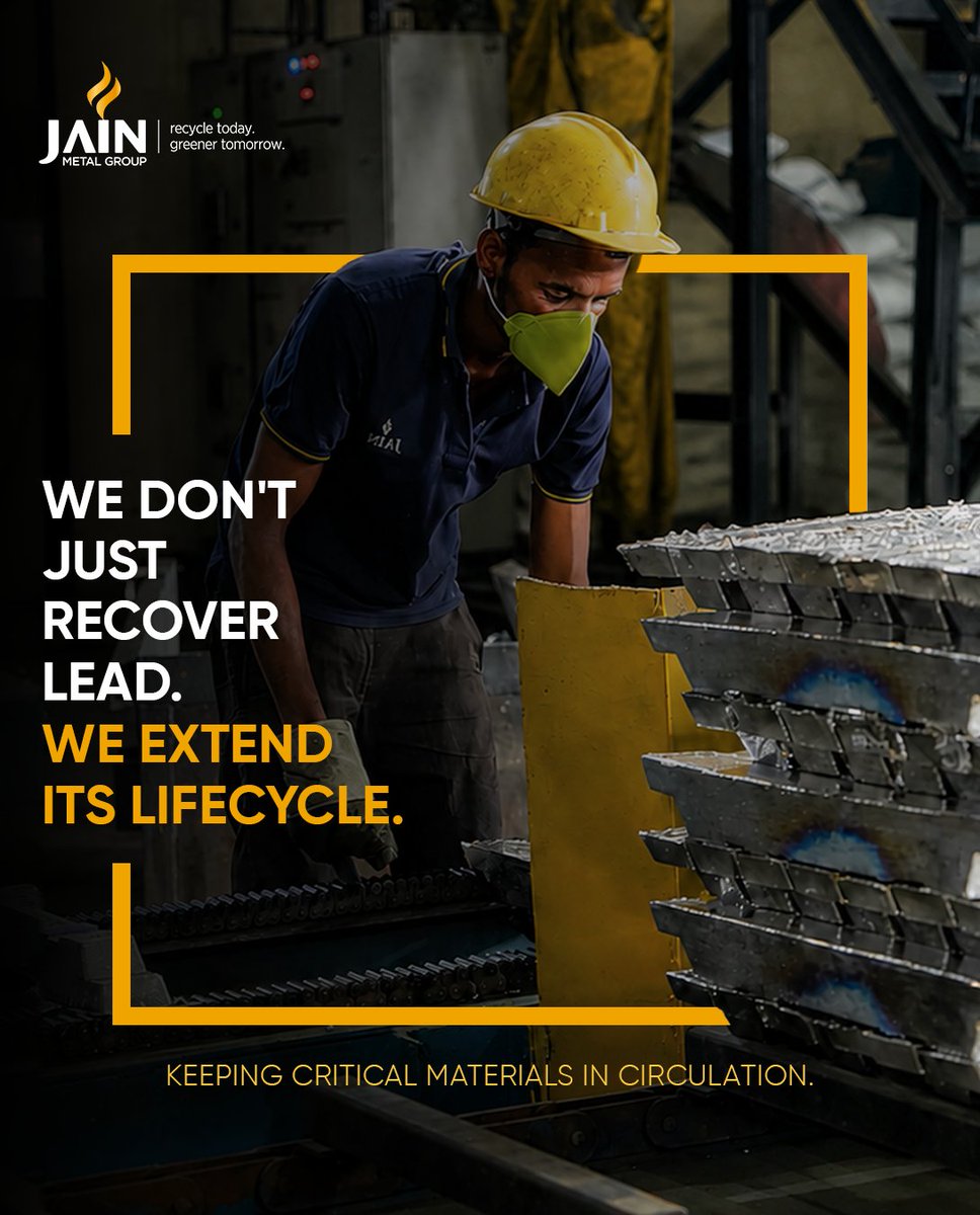 jainmetalgrp's tweet photo. At Jain Resource Recycling, we believe extending the lifecycle of lead is not just about recycling, it's about creating long-term value through responsible resource management.

#JainResourceRecycling #LeadRecycling https://t.co/Yjv9Uh2RLb