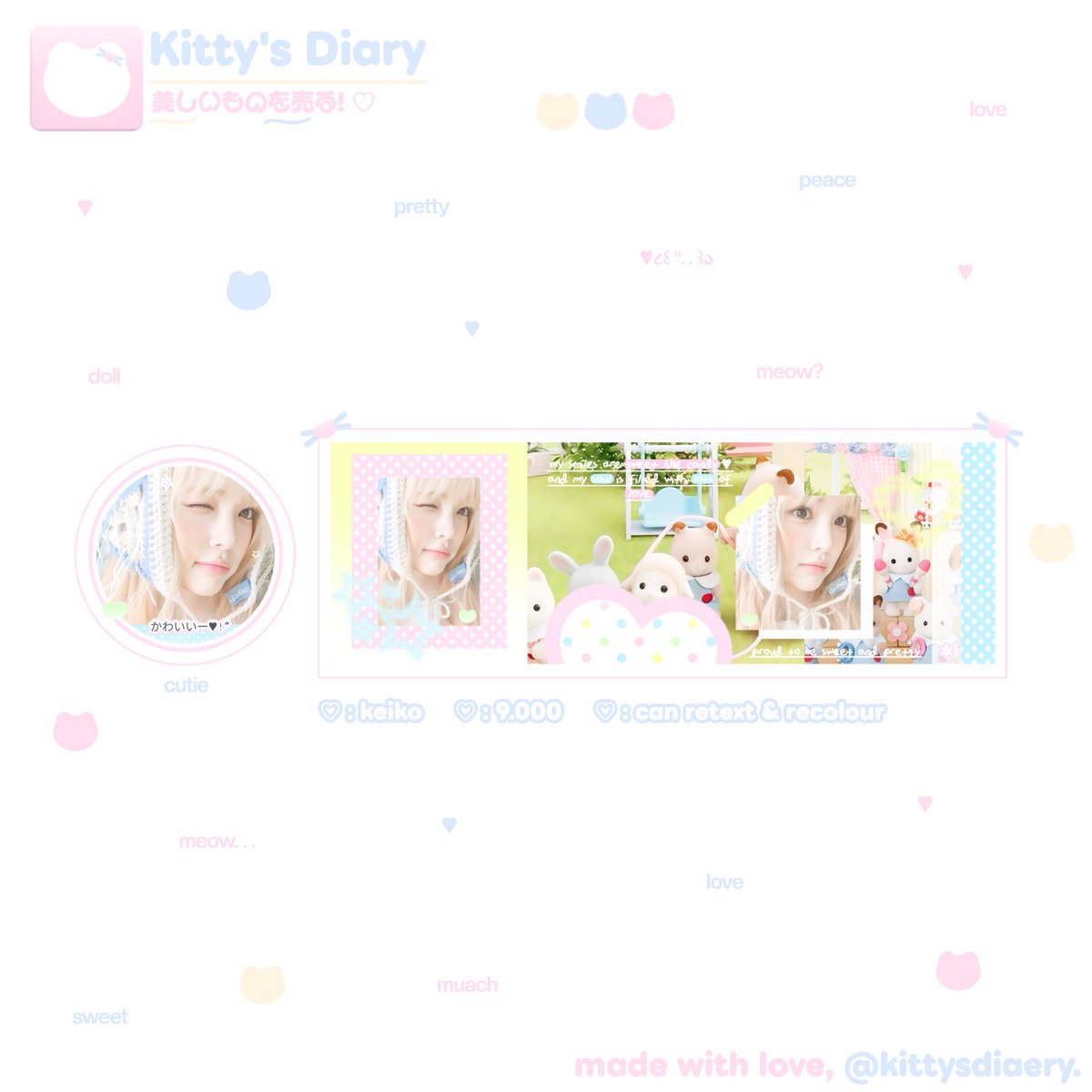 helloo_kittys's tweet photo. help repost? ありがとう! ♡︎ㅤ

peek  a  boo! (๑ᵔ⤙ᵔ๑) ♥︎ kenalan sama anak aku yuk teman-teman? namanya seira dan keiko, tolong beri banyak cinta untuk mereka ya, ありがとう! ♥︎

꒰ aku juga open titipan special price! layout yuha dan haerin ufs #bealanja ꒱ ֶָ֢ https://t.co/sapS3Oi5uv