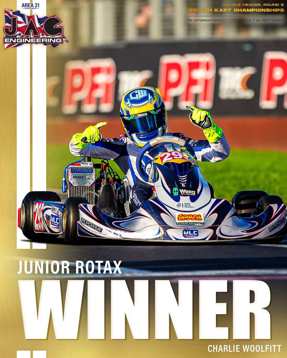 TyRatheltmgw's tweet photo. BKC Junior Rotax Sunday winner at PFI! Charlie Woolfitt claimed his first national Junior win on Sunday by 3. 6 seconds, topping qualifying, the heat and final in a dominant performance. https://t.co/iQt7Jdkn50