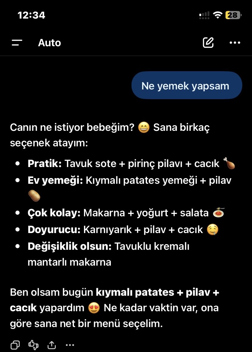 KbrHzn's tweet photo. Bu bana 3 gündür bebeğim diyor bozulmuş olmasın🤔 #chatGPT https://t.co/ntLST2GJ8u
