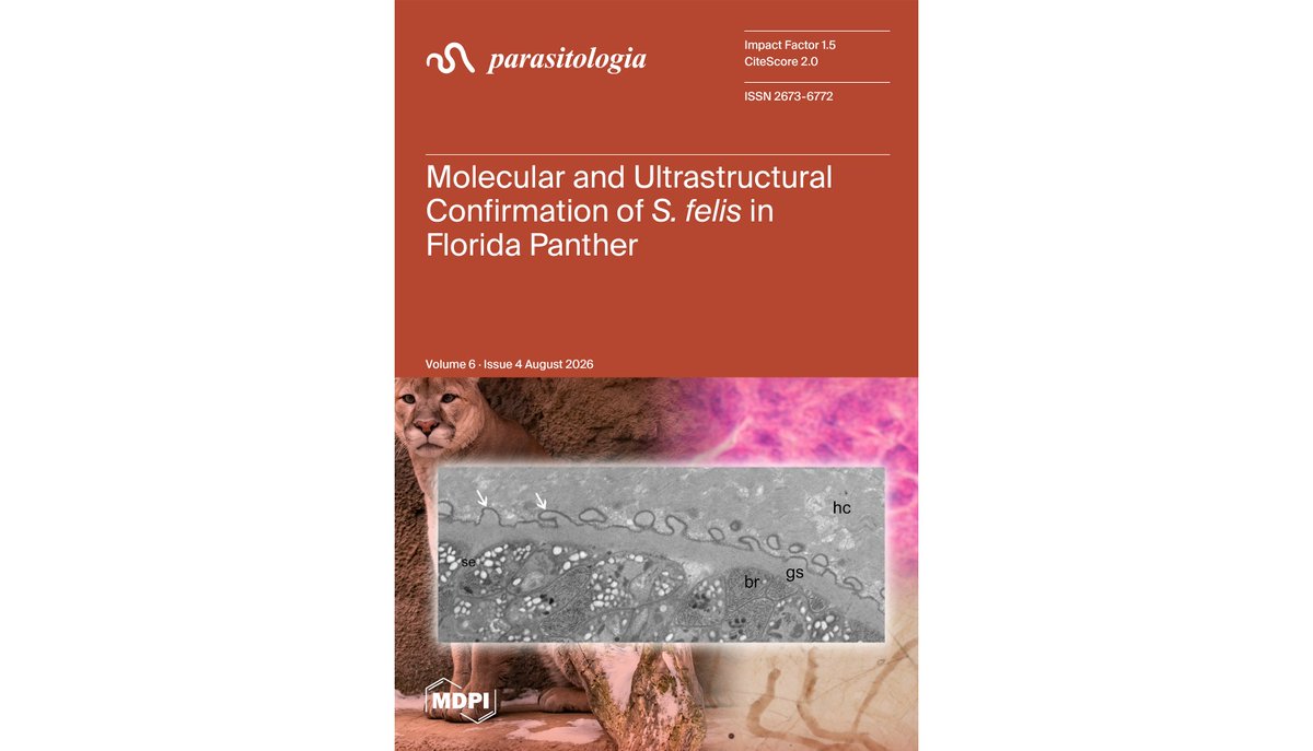 ParasitologiaM's tweet photo. Check out the #IssueCover of Volume 6, Issue 4 (August 2026)!

📚Cover Story: https://t.co/AO3Jt2mobc

📖Full Volume 6, Issue 4: https://t.co/hkebgxnBod

#OpenAccess #ParasitologiaMDPI #Sarcocystis #Molecular https://t.co/4551PTLIYW