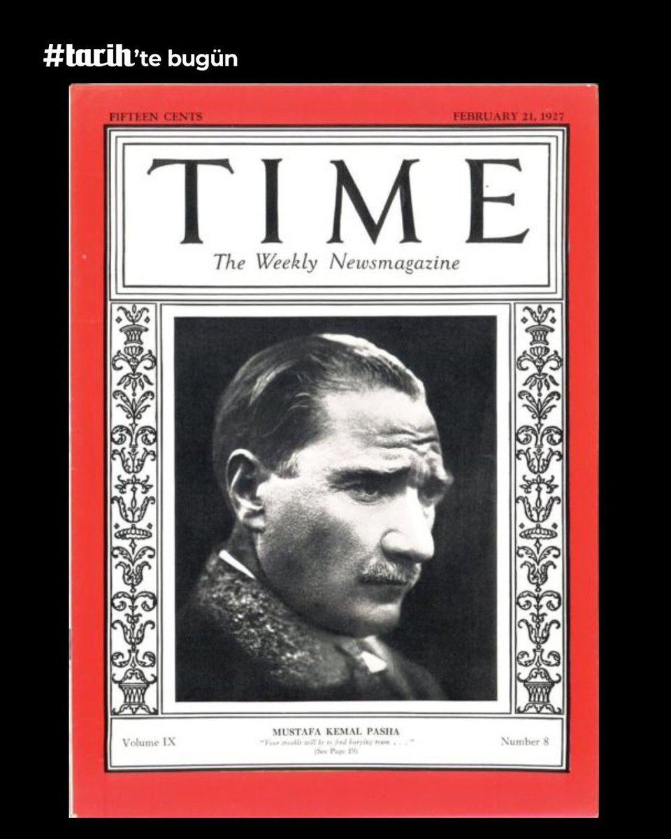 veganzulal's tweet photo. Atatürk, 1923’ten sonra Time dergisine 2. kez 21 Şubat 1927 tarihinde kapak oldu. 
Fotoğrafın altında yazan sözü herkes bilmiyor. Bu paylaşımda anlatılmış. 
https://t.co/fOKQMzyUNg https://t.co/Ya1G172J8Q