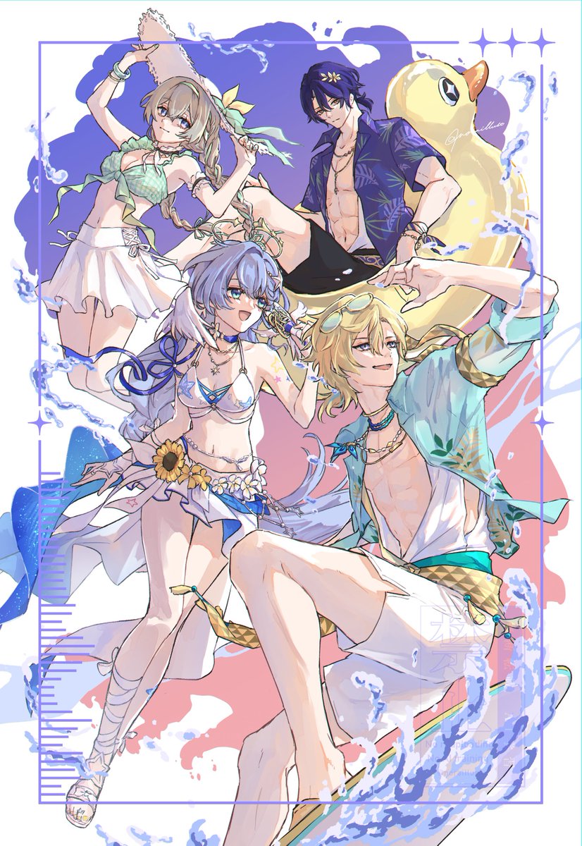 noraillust's tweet photo. 夏だ〜！！！

#HonkaiStarRail https://t.co/teUFVL4c7z