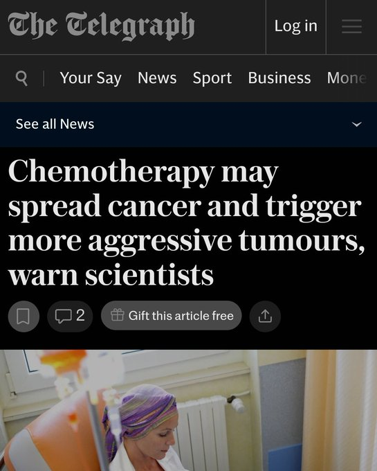 JamieAA_Again's tweet photo. Chemotherapy IS Mustard Gas, it was taken straight from the chemical weapon used in trench warfare during WW1 and injected into sick people.   

Apparently, it makes people worse. Whodathunkit? https://t.co/lCPLX1u4fh