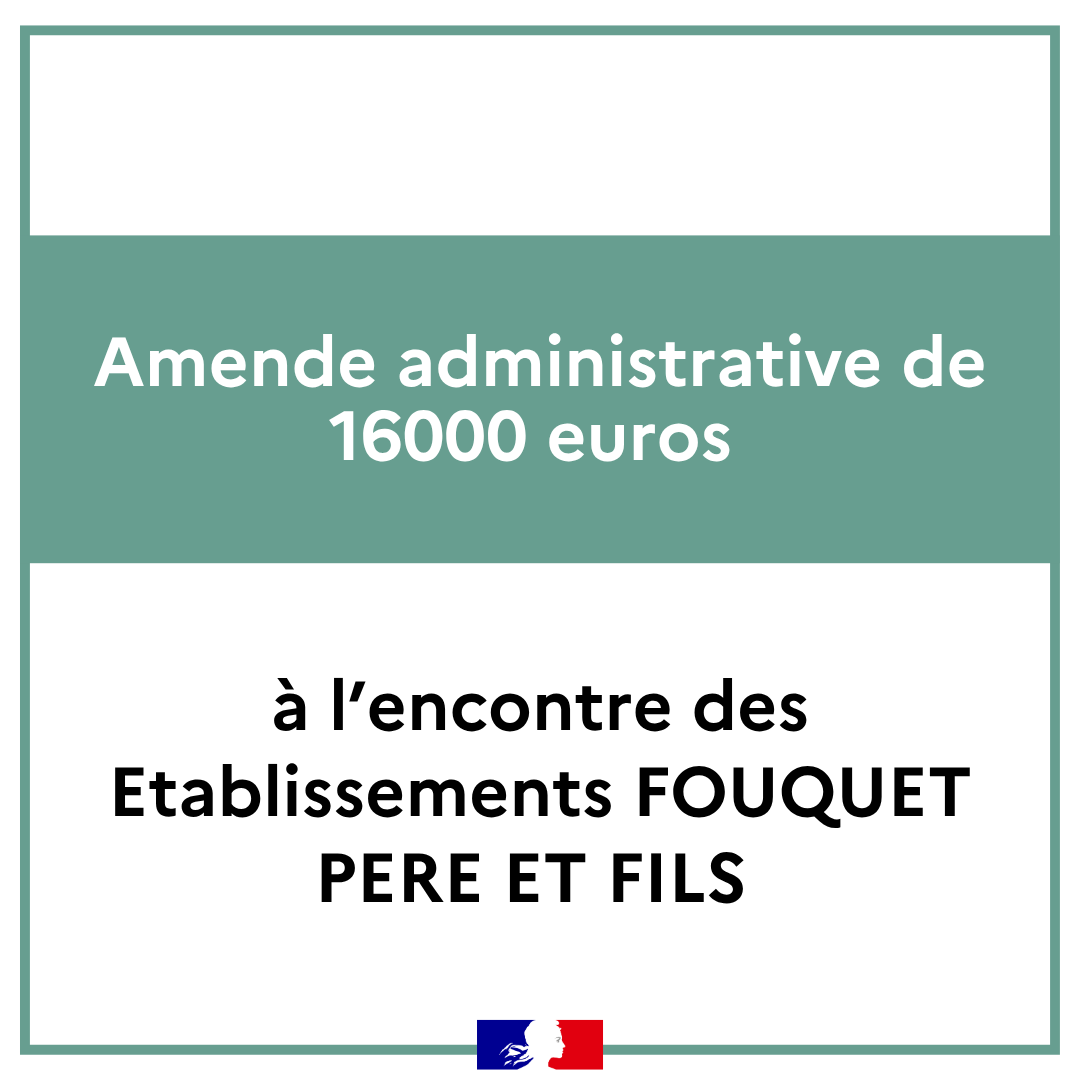 Image de Préfecture de la région Hauts-de-France et du Nord - Protection économique du consommateur - Amende administrative de 16000 euros à l’encontre des Etabli