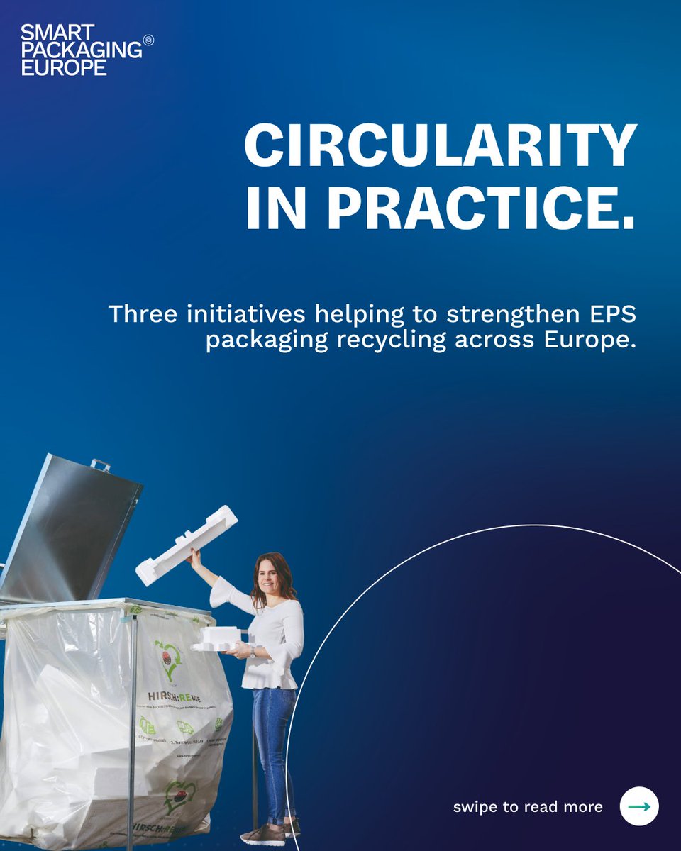SmartPackEU's tweet photo. Circularity happens through action.
From Créa-Styr in France to Porto a Porto and Mission Recycle in Italy, practical initiatives are helping improve the collection and recycling of EPS packaging.
📖 https://t.co/zOsHgv5yv4
#CircularEconomy #Packaging #Recycling #EPS https://t.co/UAPP1CFKGh
