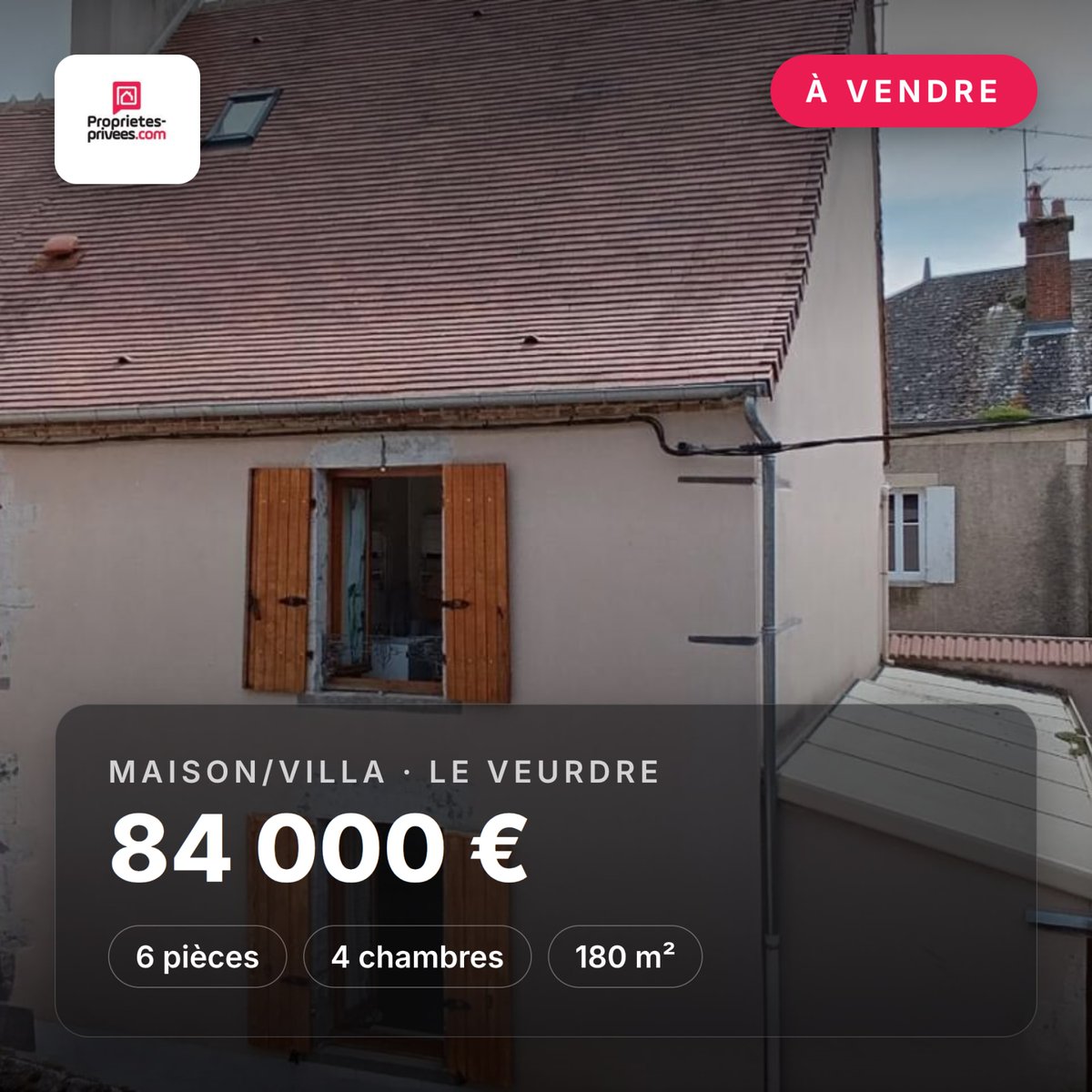 patrick_loisy's tweet photo. ✨ Nouveau | À vendre | Le Veurdre 📍

▪ Maison/villa
▪ 6 pièce(s)
▪ 180 m²
▪ Classe climat: 62 kgCO2/m².an(E)
▪ Classe énergie: 291 kWhEP/m².an(E)
▪ 84000€
https://t.co/s2h2cZyCf4

Retrouvez toutes les informations sur ce (...) https://t.co/1BmdtLirTT