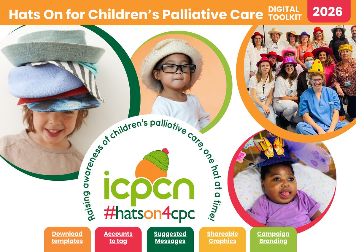 ICPCN's tweet photo. 🎩 #HatsOn4CPC 2026 is live! This October, help us #ClosetheGap and ensure every child can access palliative care. Choose your hat, raise your voice &amp; join us! 🌍🧡

Get the toolkit: https://t.co/2cPaxGWndK

#ChildrensPalliativeCare #ICPCN https://t.co/xlcZiLTFPA