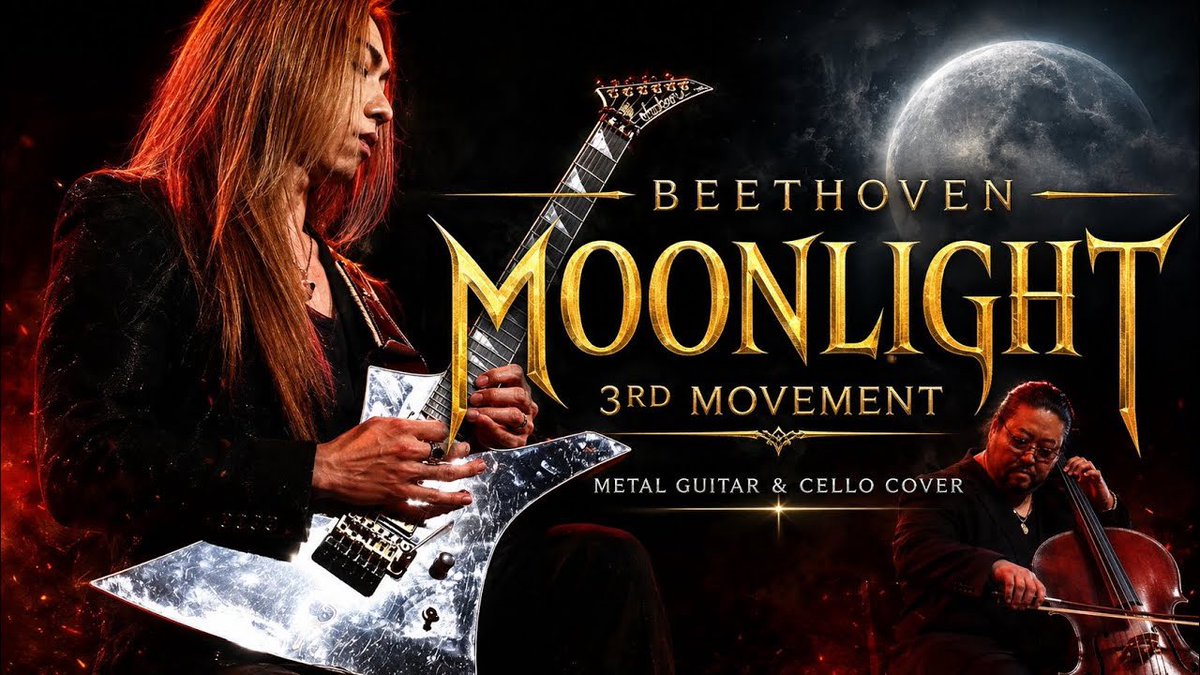 ryujin_band's tweet photo. Beethoven – 【メタルで月光】Moonlight Sonata 3rd Movement Metal Guitar &amp; Cello Cover
https://t.co/jzNY2B8j4O https://t.co/s1FKqwAnV8
