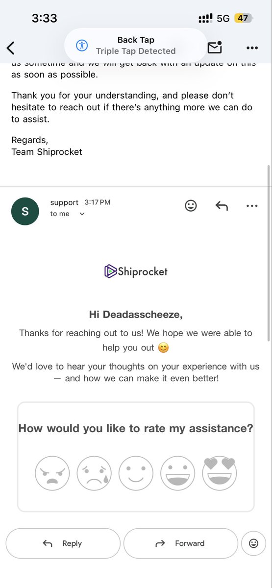 disasterguy_'s tweet photo. After complaining they just closed my tickets 
@ShiprocketIndia https://t.co/MwD54Y96gF