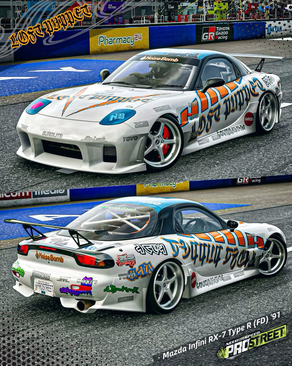 Nyandoragon222's tweet photo. [NFS ProStreet] Team : Lost Puppet
・Mazda Infini RX-7 Type R (FD) '91
#GT7 #GT7Livery #GRANTURISMO7
#nfs #prostreet #NFSprostreet
#GhostArts #VPRT #VGPUnite
#VirtualPhotography https://t.co/GCmpDGhFHR