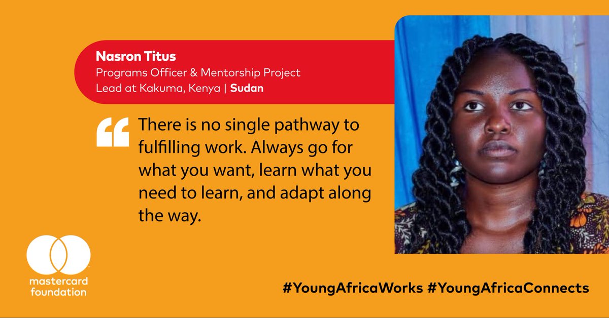 youngafricawks's tweet photo. There’s no single path to fulfilling work. 

From creativity and entrepreneurship to technology and community leadership, young Africans are building meaningful livelihoods in different ways.

Swipe through for insights from our #YoungAfricaConnects panelists. 

#YoungAfricaWorks #DifferentJourneysSharedFuture #YouthInnovation