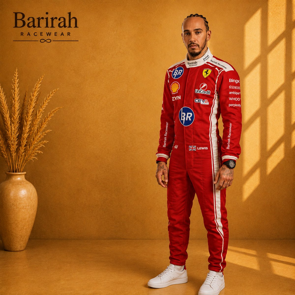 LoganSchlesser's tweet photo. Lewis Hamilton’s 2026 Ferrari racing suit https://t.co/476Q7nSZ6M
