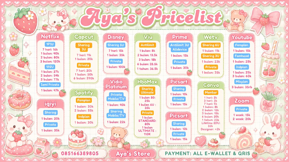 manuel281183's tweet photo. NEÉD MÂU JÛAL BELI WTB APPREM MURAH FULL GARAN̈SI🗣️

CANVA NETFLIX YT YOUTUBE DISNEY+ HBO VIU AMAZON PRIME WETV IQIYI CHAT GPT PLUS CAPCUT YOUKU LOKLOK SPOTIFY IQIYI HARIAN BULANAN SHARING PRIVATE

ordêr ẃa iniii : https://t.co/x4HdUqWB2G

#zonauang snegelwo2937 https://t.co/pOtaEvfGpN