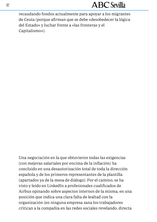 CGT's tweet photo. .@LMontotoR destila en @abcdesevilla el rancio clasismo patronal escandalizándose de que “ingenieros y profesionales cualificados” se unan a una #huelga indefinida en @Airbus con #CGT. Está dolido, al parecer, por el hecho de que la corbata no haya nublado la conciencia de clase. https://t.co/iEQk8Pj6Js