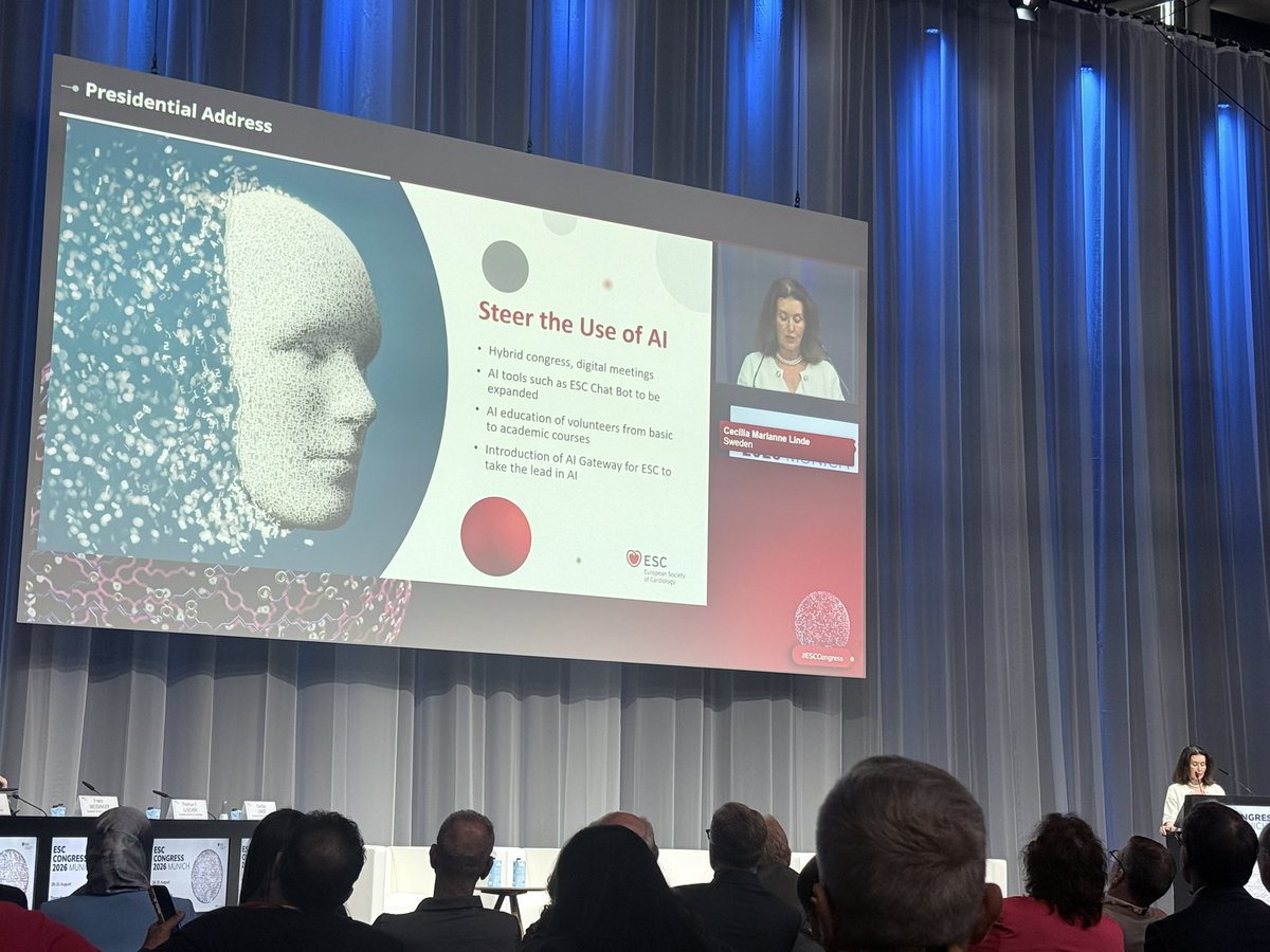 catherinemross's tweet photo. Great to attend the ESC General Assembly and hear @LindeCecilia set out her vision for her presidency

I’m pleased to see such ambition around the EU Safe Hearts Plan alongside a strong focus on workforce, diversity, inclusion and professional wellbeing.

 #ESCCongress2026 https://t.co/N7zZPyfZ8U