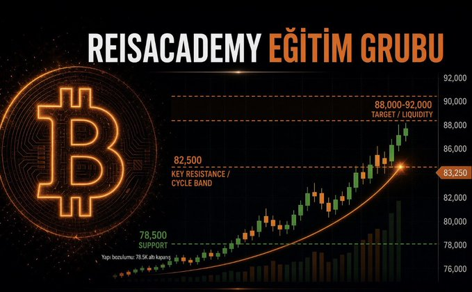 DreamMaker_5's tweet photo. BTC 78.500 desteğinin üzerinde yapısını koruyor.
Bu seviye üzerinde kaldığı sürece bir sonraki hedef 82.500 direnci.
82.500 mevcut döngünün kritik bandı. Günlük kapanışlarla kırılır ve üzerinde tutunursa 88.000–92.000 likidite bölgesi açılır.
78.500 altı kapanışlar kısa vadeli https://t.co/An0CVk9KaW