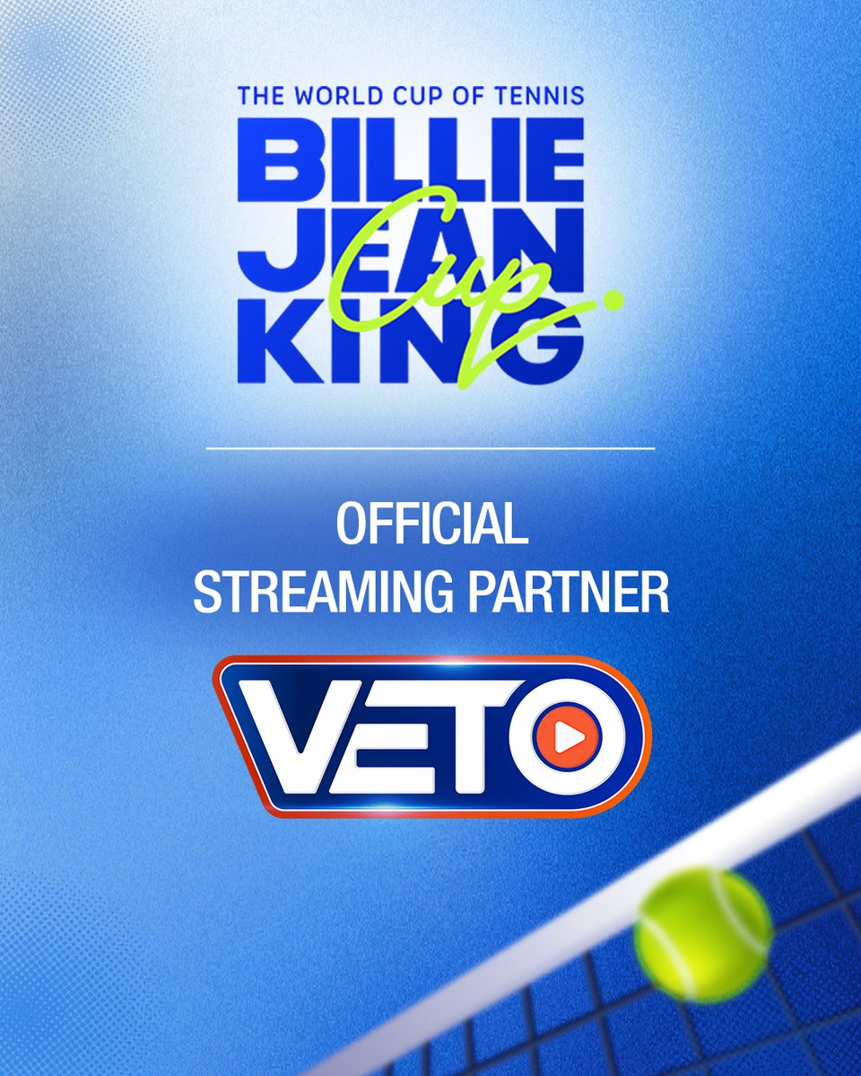 VETOOTTAPP's tweet photo. We’re thrilled to share that VETO has secured the exclusive OTT streaming rights for the Billie Jean King Cup 2026 in India. 🎾

Following our acquisition of the Davis Cup 2026, VETO will now bring both the Women’s and Men’s World Cups of Tennis to Indian audiences. https://t.co/YPn6mXaOEw