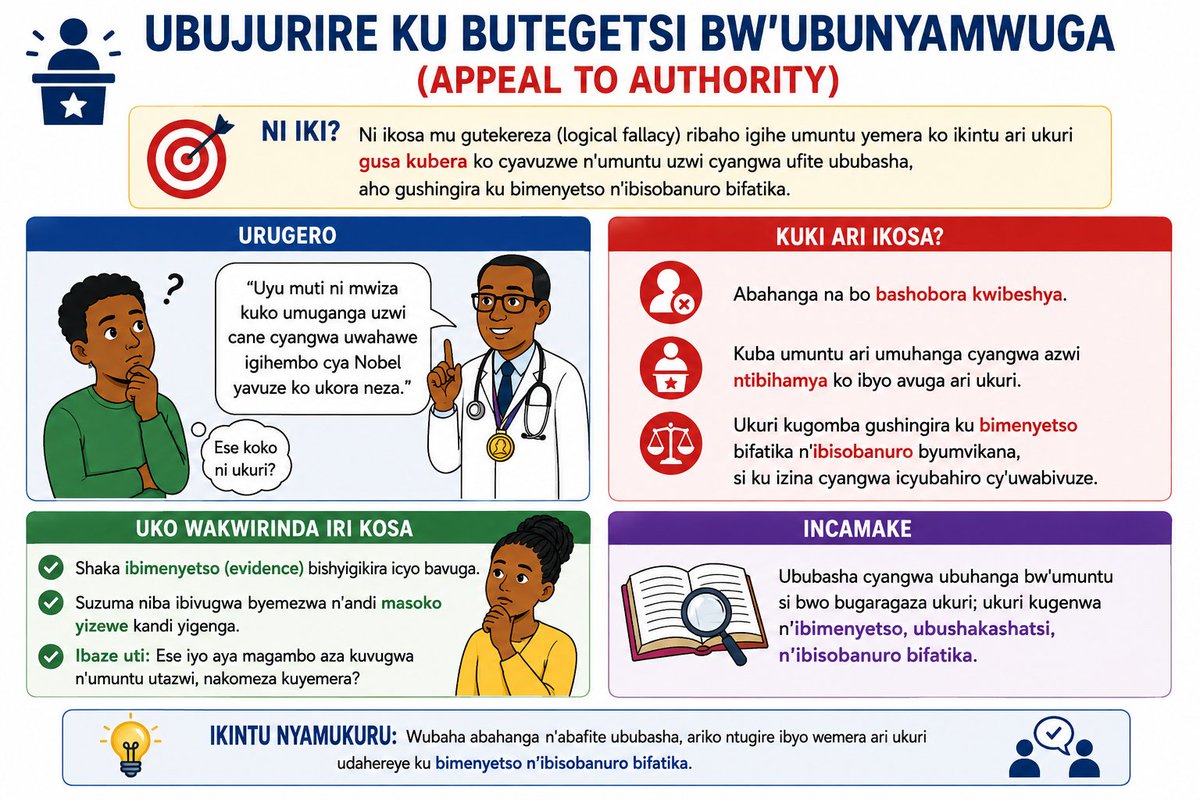 patrickndizihi4's tweet photo. @mugabojulius1 This is logical fallacy ( appeal to authority)  high official can say something and still be invalid ! https://t.co/1UcPPhOj1g