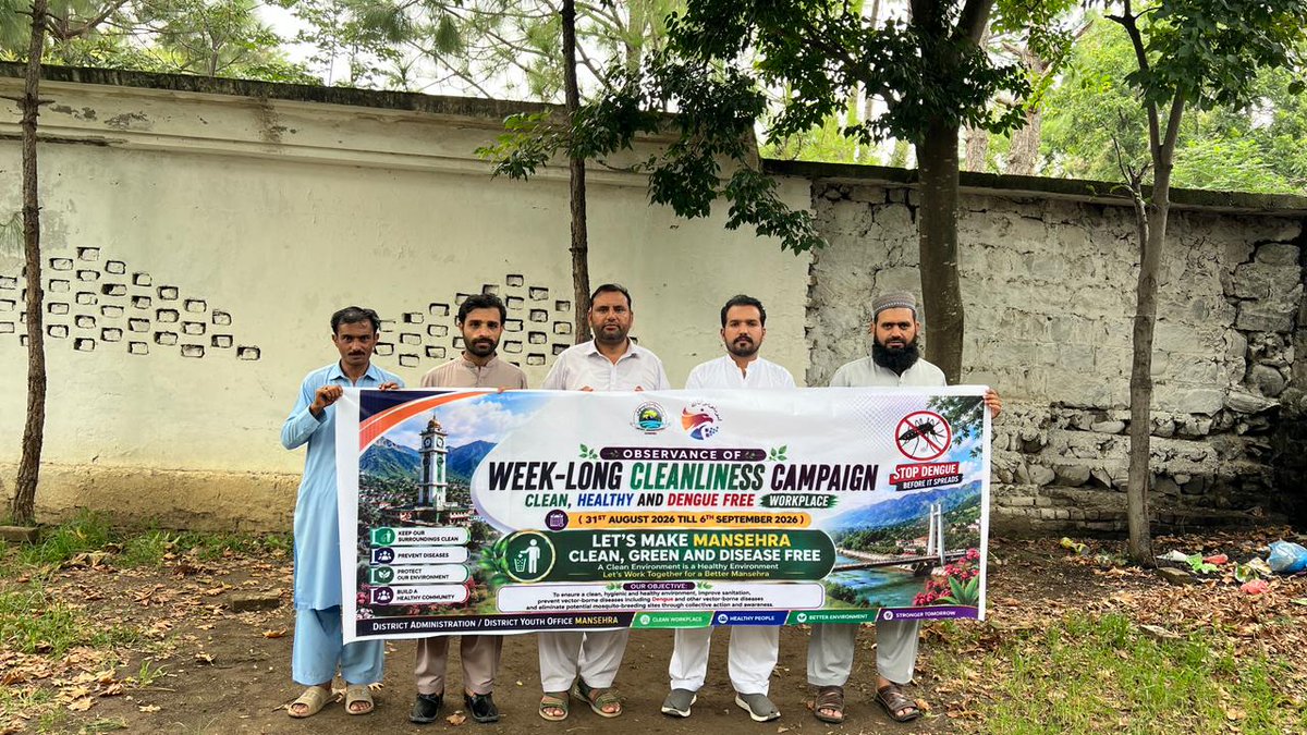 yomansehra's tweet photo. Week-long Cleanliness Campaign -- Day 1
حکومتِ خیبر پختونخوا کی جانب سے ج��ری کردہ ہدایات کی روشنی میں ضلع یوتھ آفس مانسہرہ نے ہفتہ وار صفائی مہم کا باقاعدہ آغاز کرتے ہوئے آج مہم کے پہلے روز صفائی ستھرائی کے خصوصی اقدامات کیے۔ https://t.co/ZnMNbZdkDY