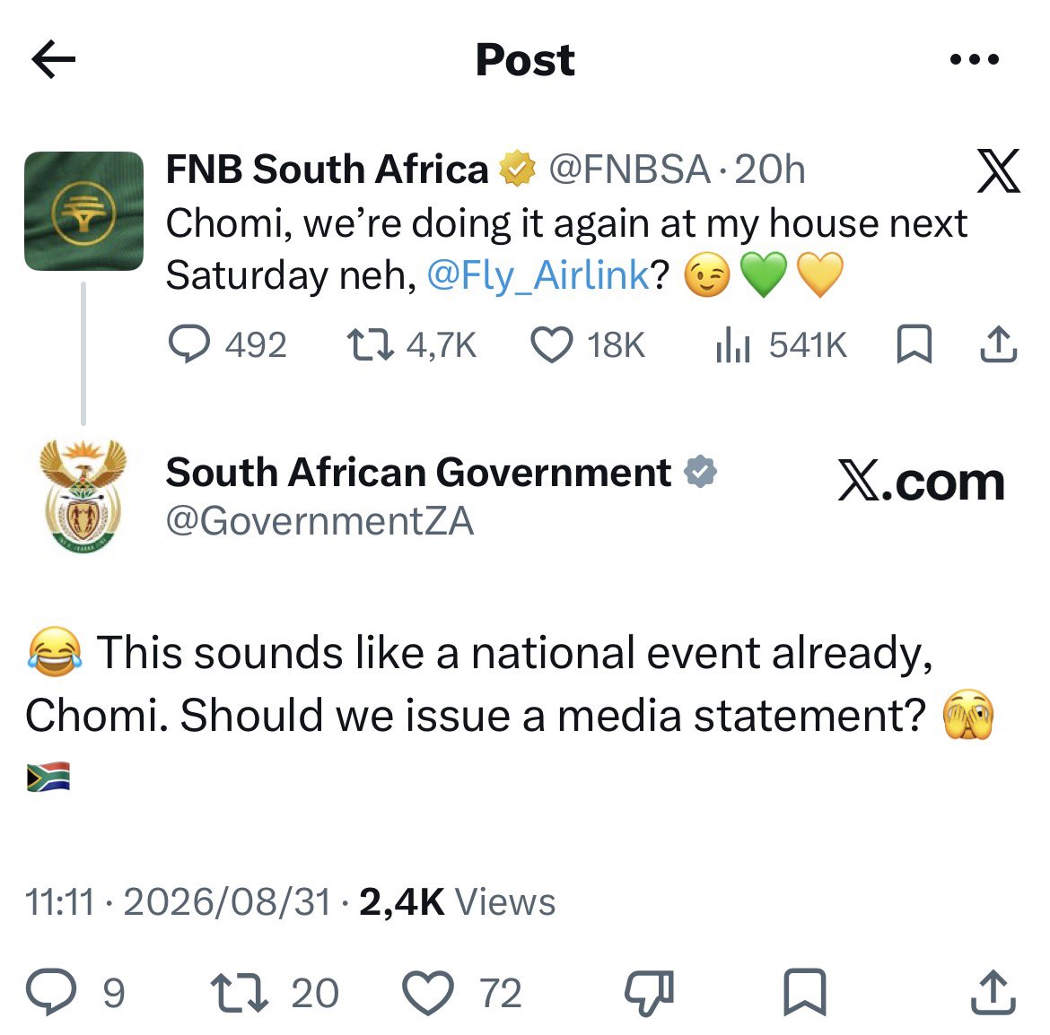 bab_hlabisa's tweet photo. Satafrika is a different country 😂😂😂😂 https://t.co/HElGr5vTty