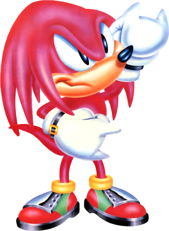 CyberHooter's tweet photo. @realretroism I reckon Knuckles looked better in his original fuchsia colour before they settled on red? https://t.co/7V9ftF9MWs