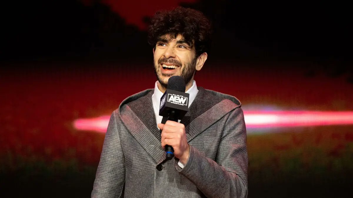 TheDrainmaker's tweet photo. Tony Khan confirmed AEW will definitely return to Wembley Stadium one day:

“I can’t say exactly when. I don’t know the exact date yet. I haven’t decided the time. I have decided we will definitely bring AEW back to Wembley Stadium if they’ll have us again.”

(All In media scrum) https://t.co/rWZLCZIcb8