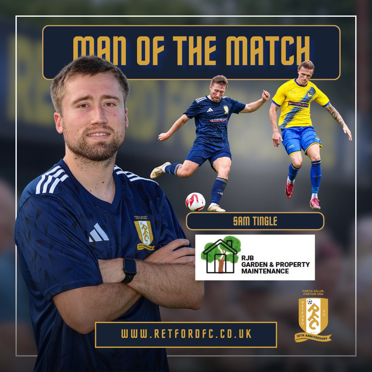 Retford_FC's tweet photo. Our Man of the Match against Bottesford Town on Saturday was SAM TINGLE. https://t.co/bDZTQnkfXv