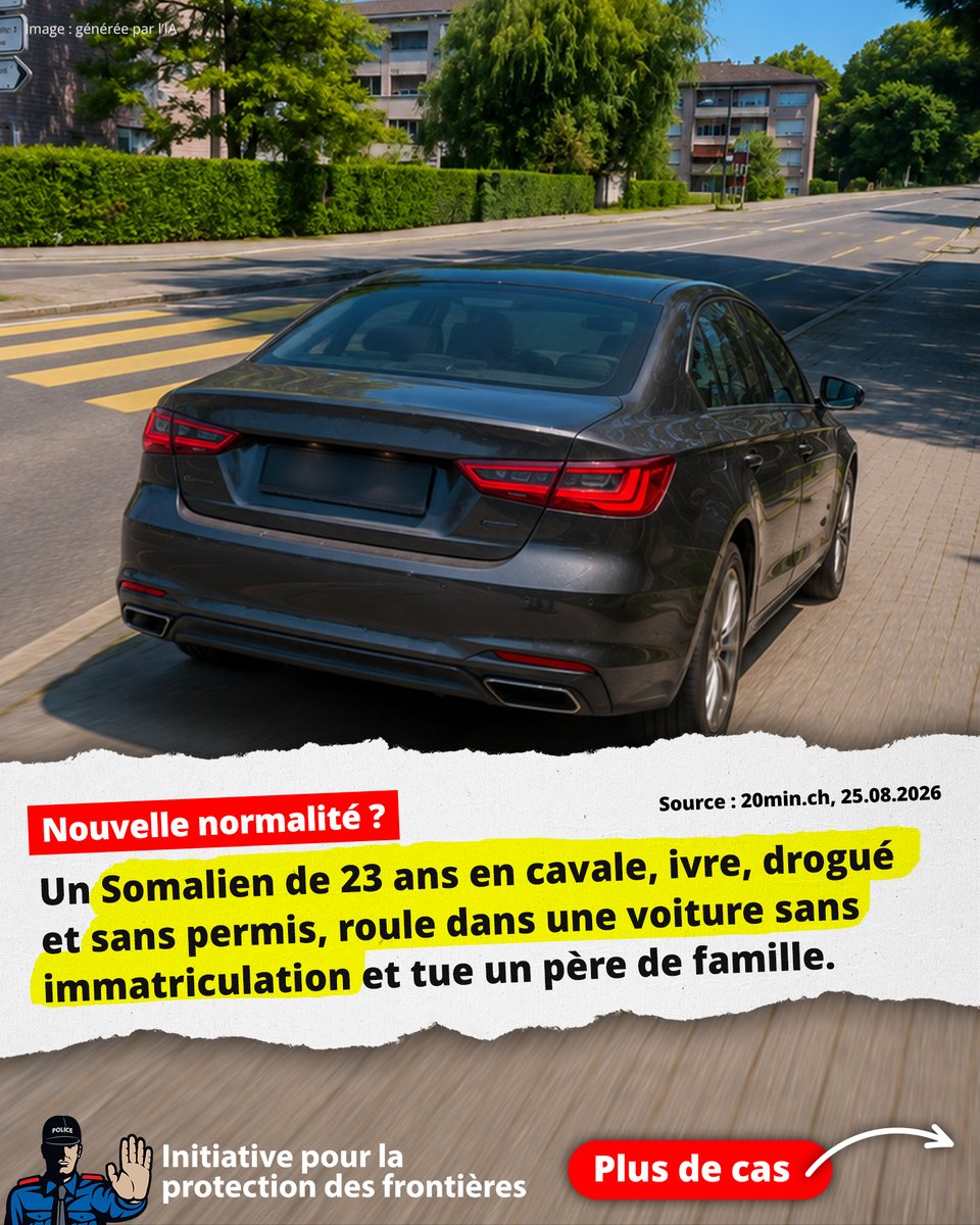 UDCch's tweet photo. La Suisse est de moins en moins sûre, en raison de l'importation d'une criminalité qui profite du laxisme de la politique migratoire et des frontières passoires. L'UDC est le seul parti à s'engager réellement contre l'immigration de masse et pour la protection des frontières. https://t.co/3iGlrxPhyI