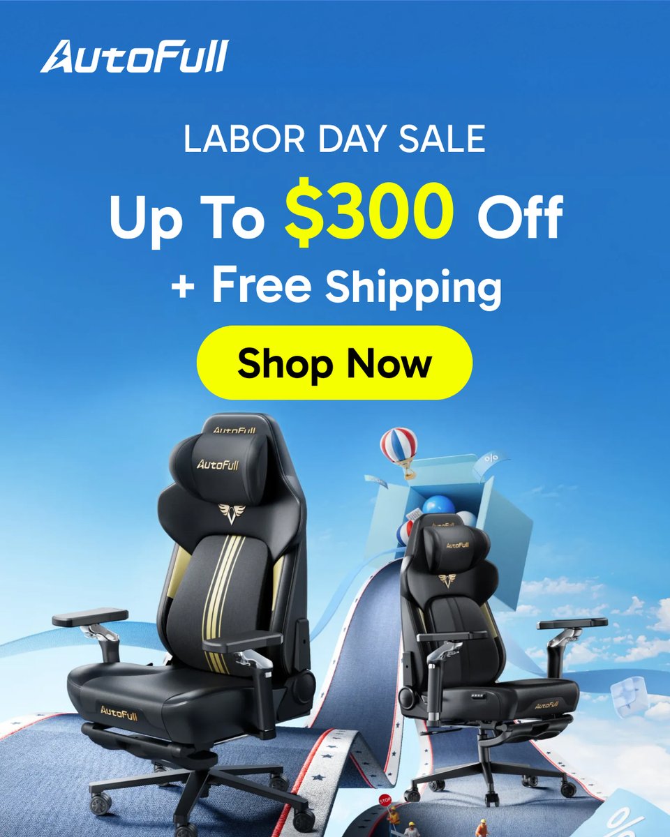 AutoFullGlobal's tweet photo. Labor Day Sale is Live!
Upgrade your workspace with ultimate ergonomic comfort.
Beat office fatigue. Work & game pain-free.
🔥 Save Up to $300 OFF on your favorite setup!
🛒 Shop the deals before they’re gone!
🔗 Link in bio
#AutoFull #autofullm6 #autofullg7 https://t.co/2x1ANka9hG