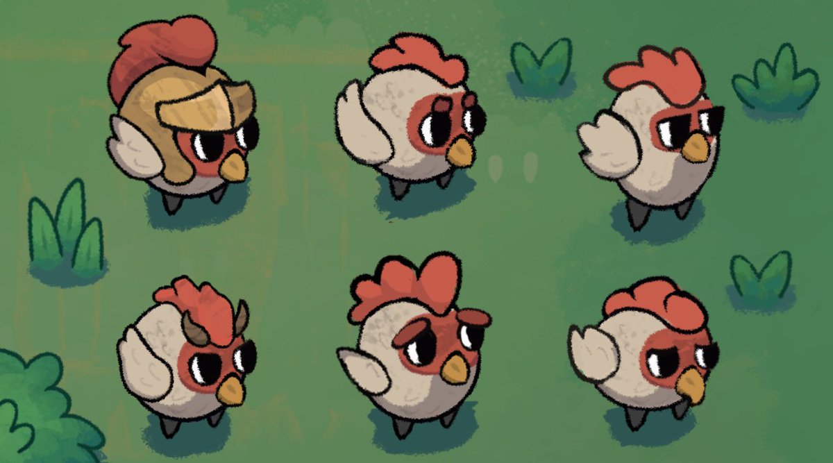 hogon2099's tweet photo. Here are some chicken-hostages designs! Trying to give them personality while keeping them similar https://t.co/jxiei6SKY1