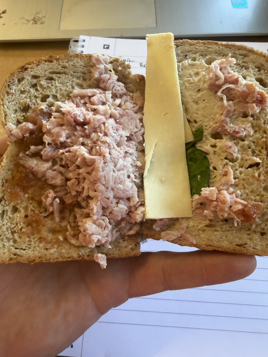 bernardjgray's tweet photo. @AldiUK I was looking forward to my ham hock and cheddar sandwich, you’re a bit miserable with the cheese though! https://t.co/yqe1MyhmXd