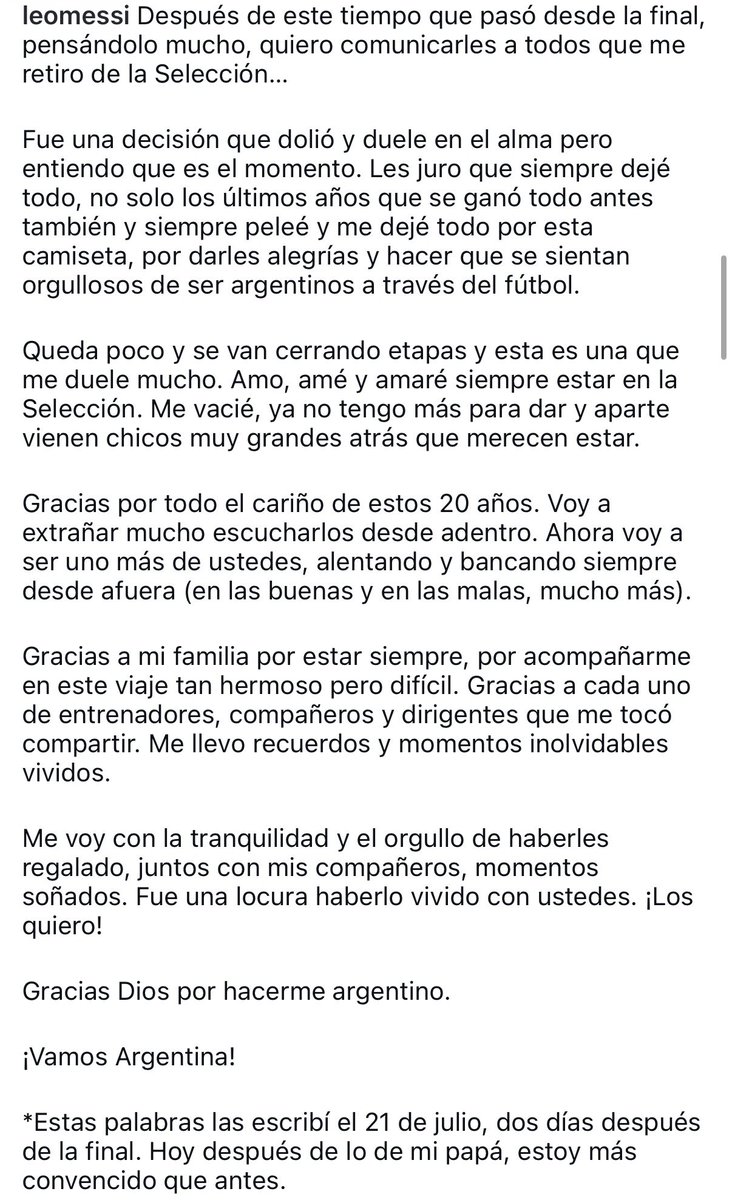 Messismo10's tweet photo. Messi vía Instagram. https://t.co/fU4qzoxe3h