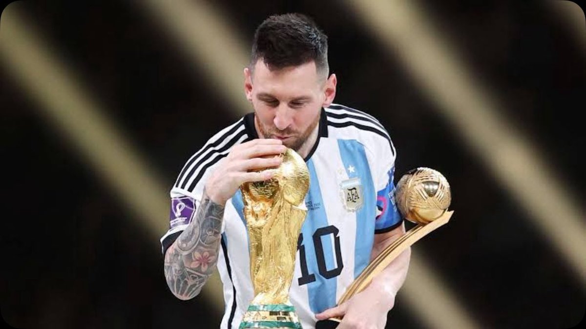 geminithestrika's tweet photo. Lionel Messi’s Resume for Argentina 

🏆 U-20 World Cup — 2005
🥇 Olympic Gold — 2008
🏆 Copa América — 2021
🏆 Finalissima — 2022
🏆 World Cup — 2022
🏆 Copa América — 2024
🏆 World Cup Golden Ball — 2014, 2022
🏆 Copa América Best Player / Player of the Tournament — 2015, 2021
🏆 Copa América Golden Boot — 2021
🏆 World Cup Golden Ball — 2022
🏆 U-20 World Cup Golden Ball — 2005
🏆 U-20 World Cup Golden Boot — 2005
🥇 Olympic Gold Medal — 2008
⭐ World Cup All-Star/Best XI selections multiple tournaments
⚽ Argentina’s all-time leading scorer
🎯 Argentina’s all-time leading appearance maker
🌎 Most goals for Argentina in World Cup history
🌎 Most World Cup appearances by any player — 26

Messi was evolutionarily! He totally dominated every aspect of the game internationally. THE GOAT