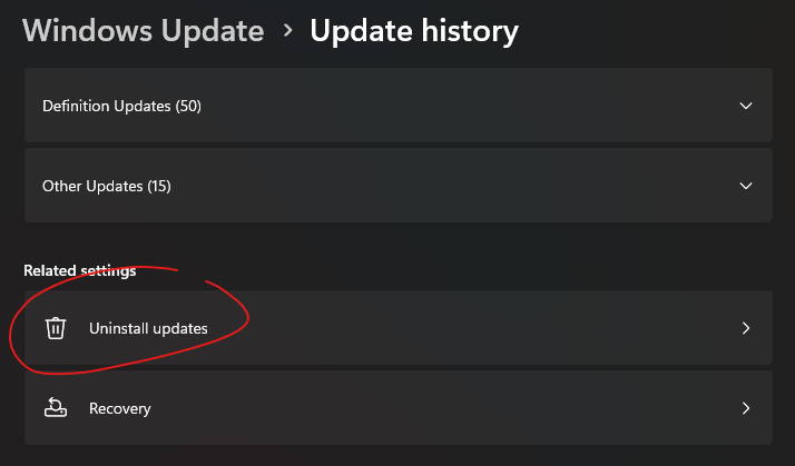 NaferJ1's tweet photo. For those who have cursor problems after the latest Windows update.

In Windows 11: Windows Update → Update history → Uninstall updates → Select KB5120998. https://t.co/1lD5k778f5