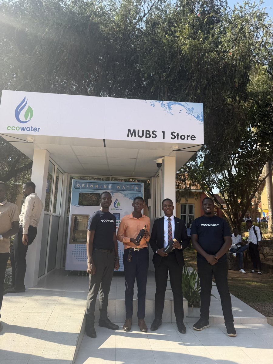 TrevisMuhwezi's tweet photo. Something has been on my mind since 2025: How can we ensure that students have access to safe, affordable drinking water 24/7?

Today, together with the Chairperson of COBAMS @MwesigyeAron ,had an engagement with @ecowaterug to explore how this idea can be brought to life at Makerere University.

At a time when the allowances and financial support available to many students are limited, every saving matters. Having safe and affordable drinking water readily available on campus would not only improve access to clean water, but also help reduce the daily expenditure students incur while trying to meet this basic need.

I believe this could be a valuable venture for Makerere students, providing safe, affordable and readily available drinking water around the clock.

The engagement was quite fruitful. We also had the opportunity to visit one of the projects EcoWater has already implemented, where we saw firsthand how people are accessing safe and affordable drinking water from the facility.

Seeing the project in operation and the people benefiting from it gave me even more confidence that this is something that can positively impact students at @Makerere 

I sincerely hope that Makerere University will consider giving @ecowaterug the opportunity to introduce this service on our campus and make safe, affordable and accessible drinking water available to students 24/7.