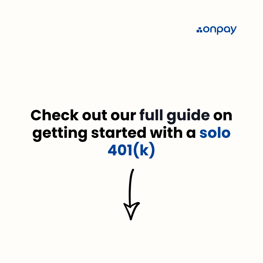 onpay_payroll's tweet photo. Running a business of one? That doesn’t mean your retirement plan has to stay small. 📈

We teamed up with @Betterment to build the ultimate solopreneur guide to self-employed 401(k)s.

Swipe through to see how a solo 401(k) lets you save from both sides, then read the full guide here ➡️ https://t.co/ZGqY8iVJWe