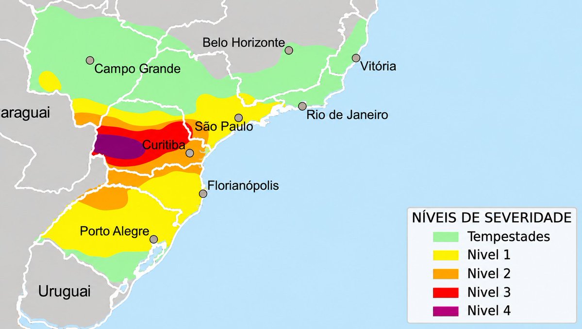 TempoOeste's tweet photo. Alertas emitidos pela PREVOTS E CPTEC.

MUITA ATENÇÃO PARA O PARANÁ NAS PRÓXIMAS HORAS ⛈️🌪️ https://t.co/EF8JmtrlNp
