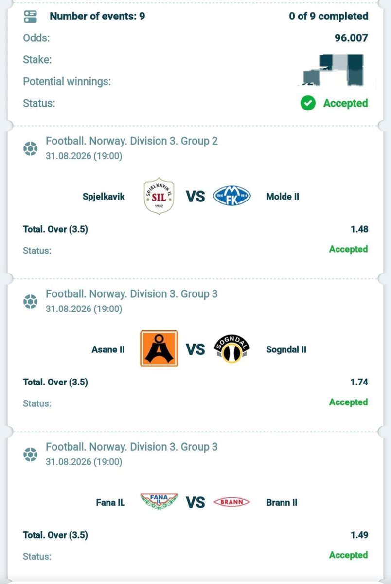 LevyKingTips's tweet photo. Over 3.5✅90+ Odds

22BETCode👉5R4R6

Best of 6✅20+ Odds

22BET Code 👉FLKR6

Don’t have   22BET open now and fund your account and play👇👇👇

✅ Link: https://t.co/BR3Nm4UZGh

✅ Promo code: LEVY https://t.co/sWHr5wEJiA