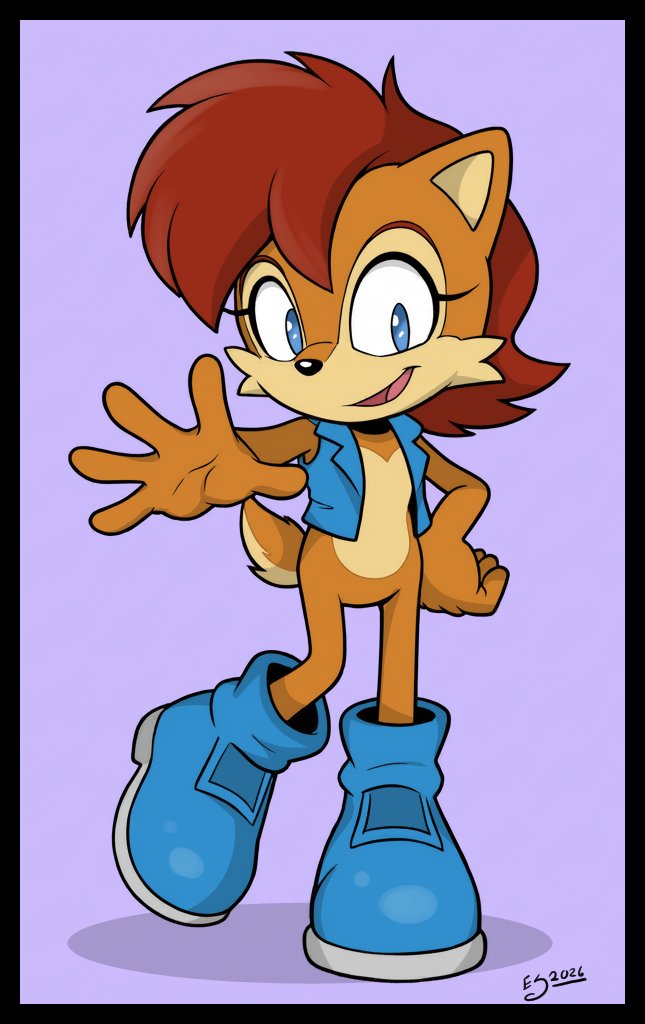 SeraphineTiger's tweet photo. Good morning from Princess Sally! #SonictheHedgehog #SallyAcorn #furryart #SatAM https://t.co/Gdl43CFSUT